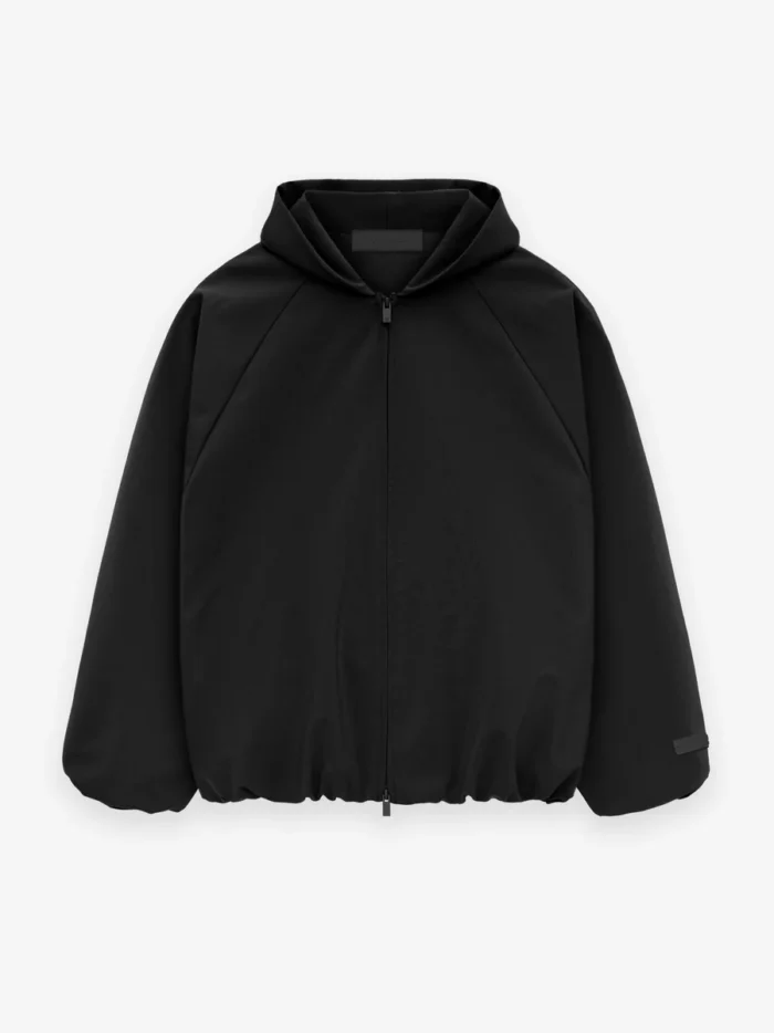 Essentials Bonded Nylon Hooded Bomber