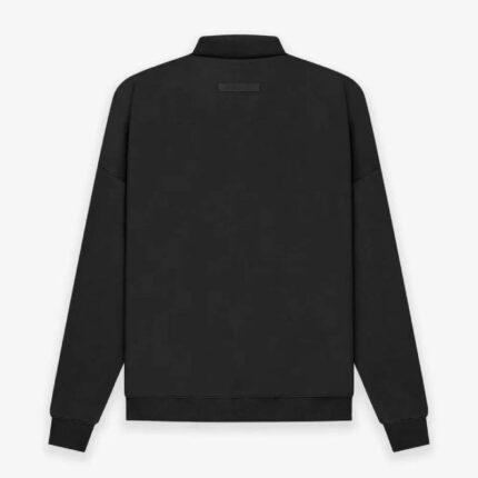 Fear of God ESSENTIALS Long Sleeve Polo Sweatshirt black