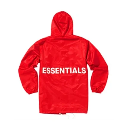 Fear of God Essentials Red Hooded Jacket